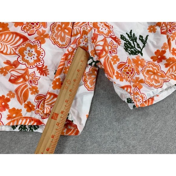 Vilebrequin Floral‎ Cotton Mesh Lined Swim Trunks (Men's 3XL) Orange - Picture 8 of 12